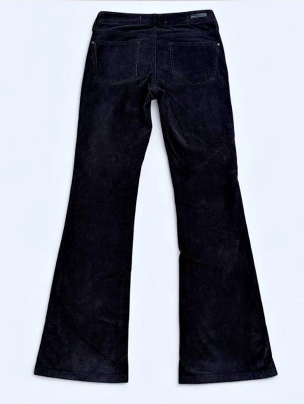 Pilcro Stet Navy Corduroy Flare Pants Button Hem 70s inspired boho Size 27 - Picture 3 of 10